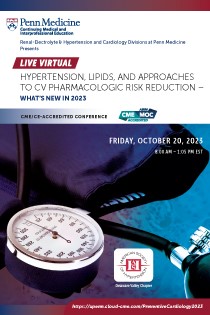 Hypertension, Lipids, and Approaches to CV Pharmacologic Risk Reduction 2023 Banner